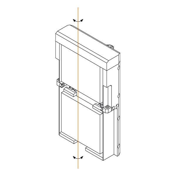 Держатель на одну пару дифракционных решеток