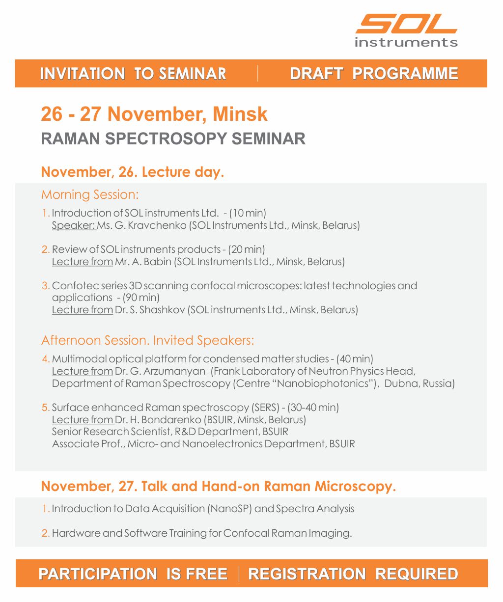 Программа семинара Рамановская спектроскопия 2015
